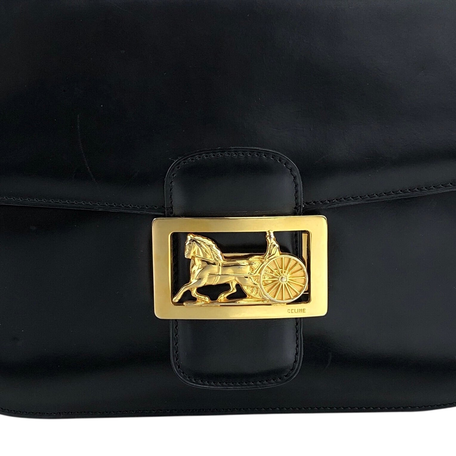 CELINE セリーヌ ショルダーバッグ ブラック 馬車 ホースキャリッジ