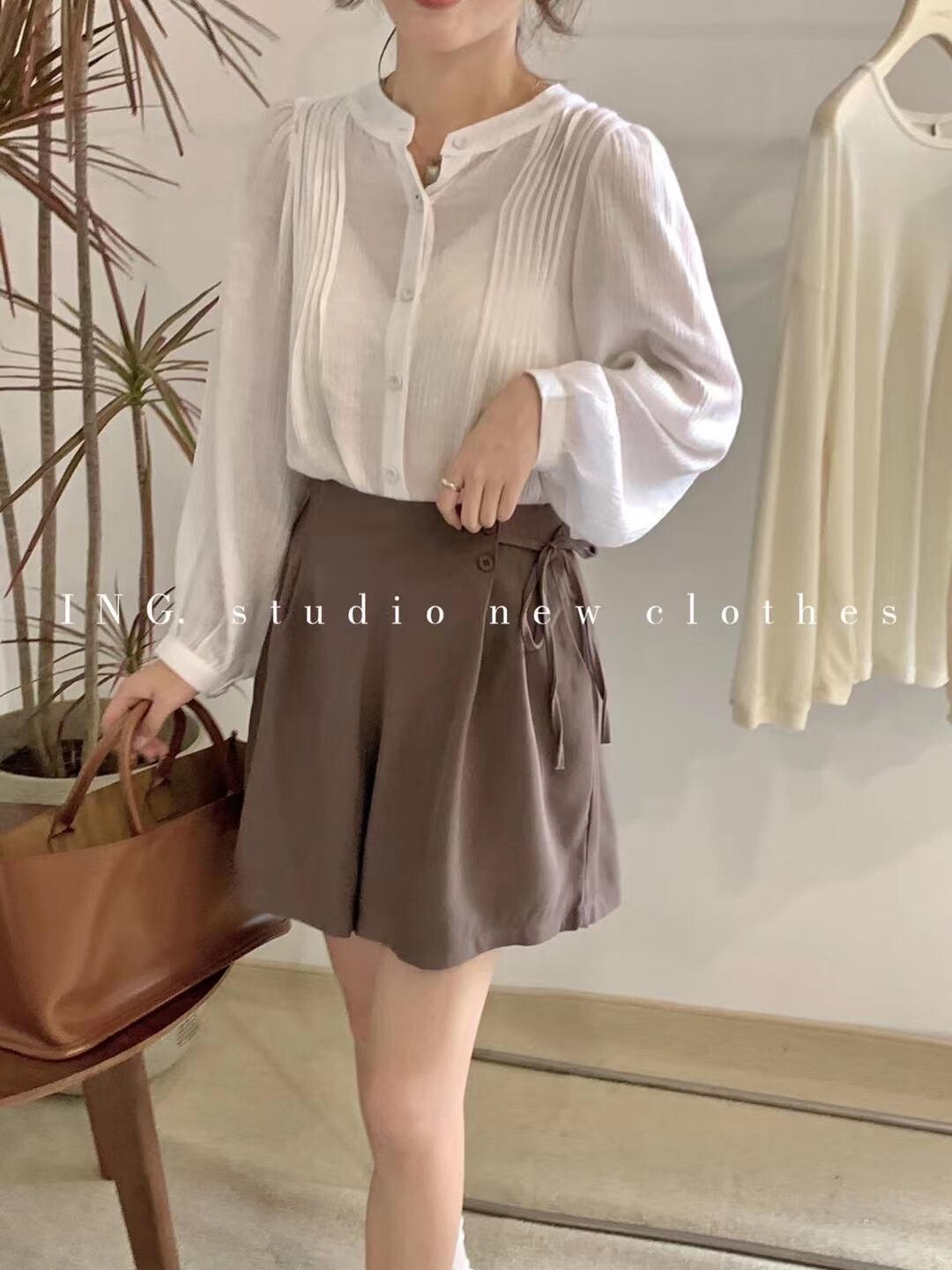 ピンタックブラウス　AJ2205-724