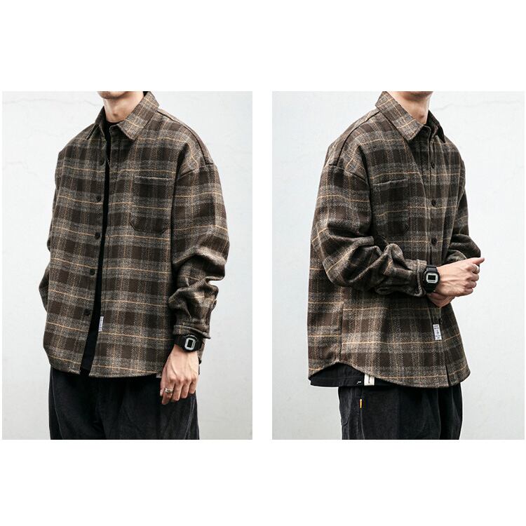 ★BRUSHED CHIC WARM CHECK SHIRT　　　32253