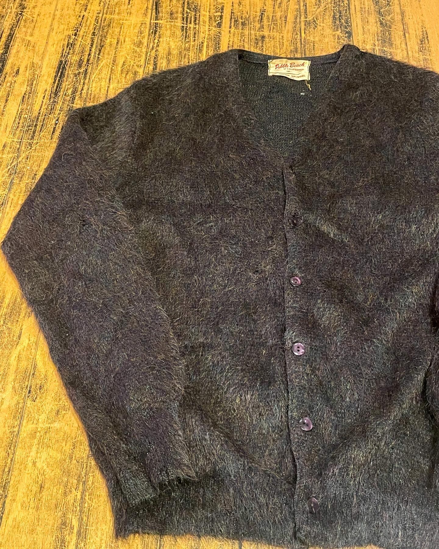 60s mohair cardigan black vintage 60年代 モヘア カーディガン  