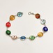 Vintage 925 Silver Multi Color Evil Eye Bracelet