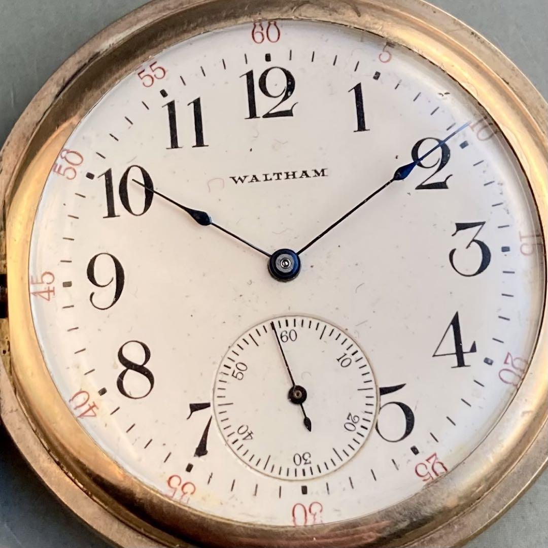動作品】ウォルサム アンティーク 懐中時計 1913年 手巻き ハンター