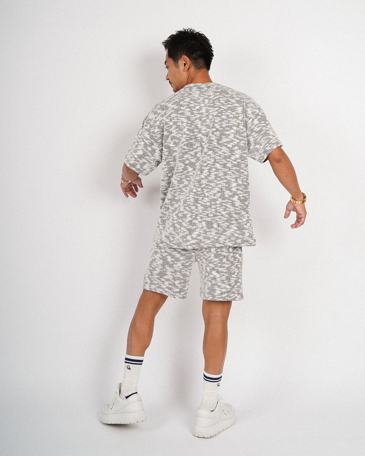 【#Re:room】SHEER SLUB KNIT SHORTS［REP327］