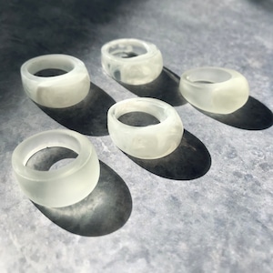 mat marble clear ring