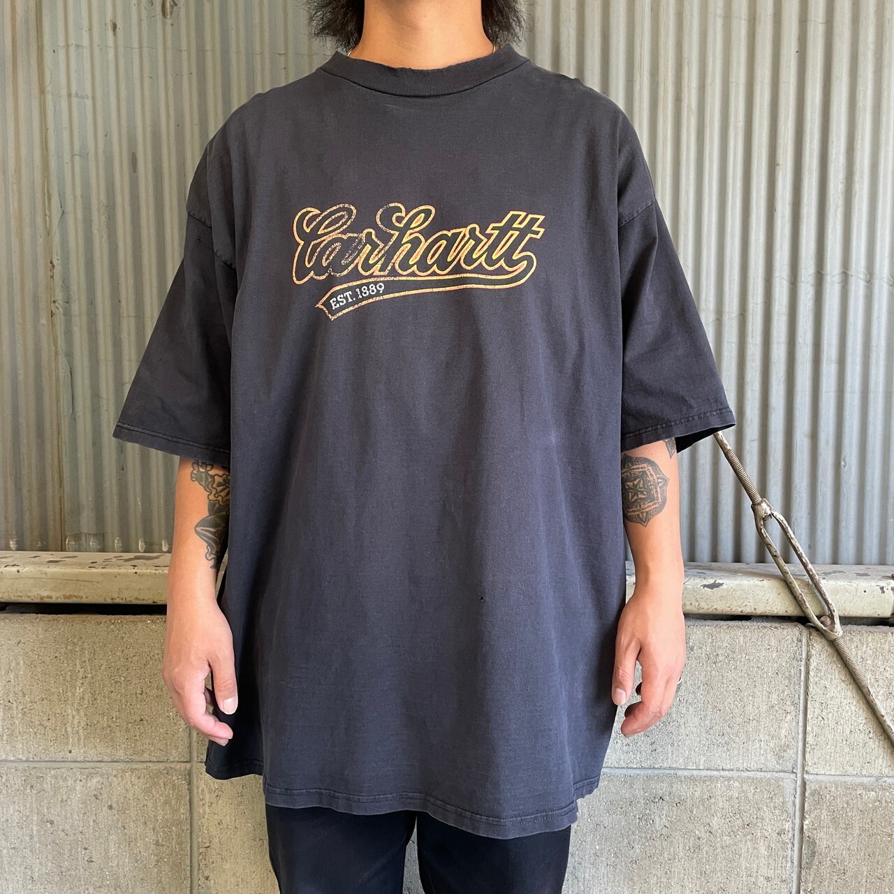 ビッグサイズ Carhartt カーハート ロゴプリントTシャツ メンズ2XL相当 