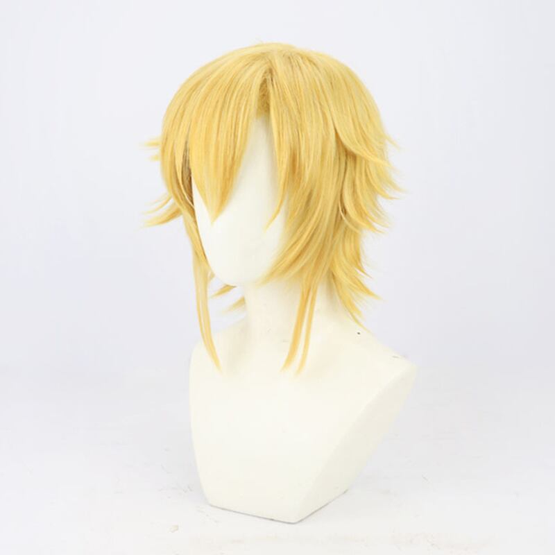 コスプレ耐熱ウィッグ ゴールド ウルフカット ショートウィッグ コスプレ耐熱ウィッグ ゴールド ウルフカット ショートウィッグ