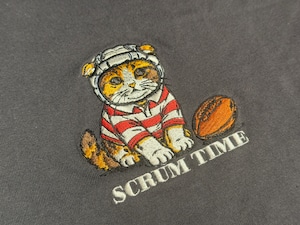 RUGBY BABY CAT 刺繍Tシャツ　チャコール