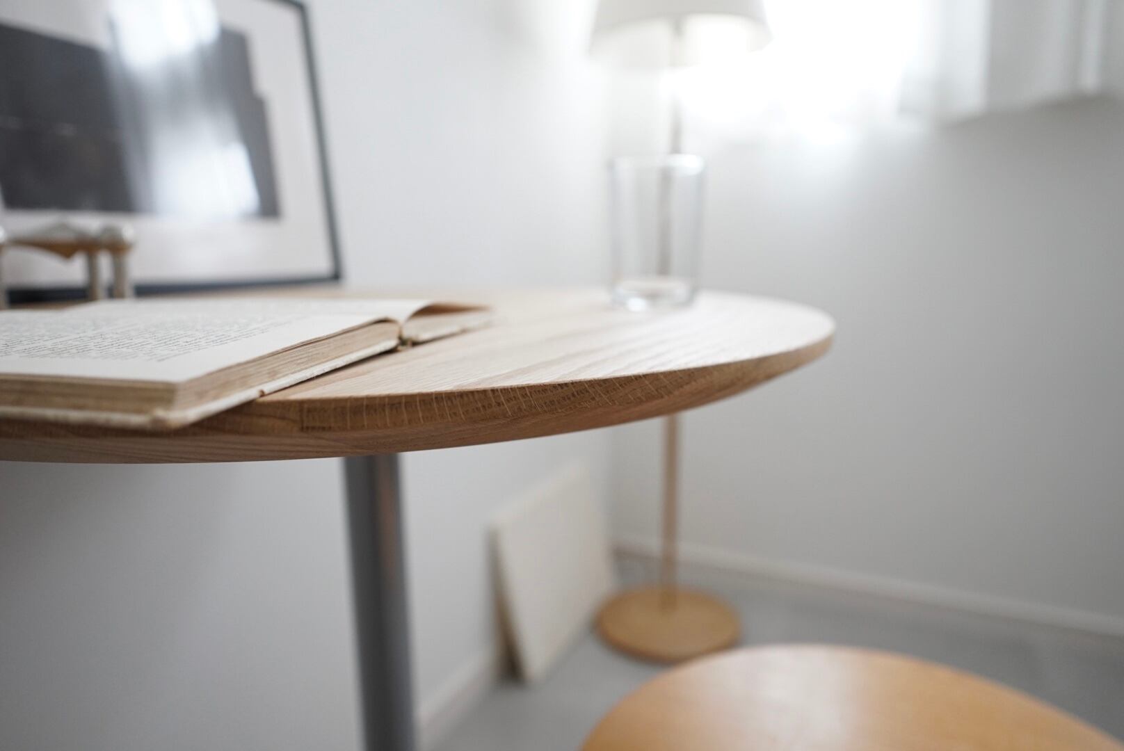 カフェテーブル 丸テーブル 60cm オーク 無垢 円形 ラウンドテーブル