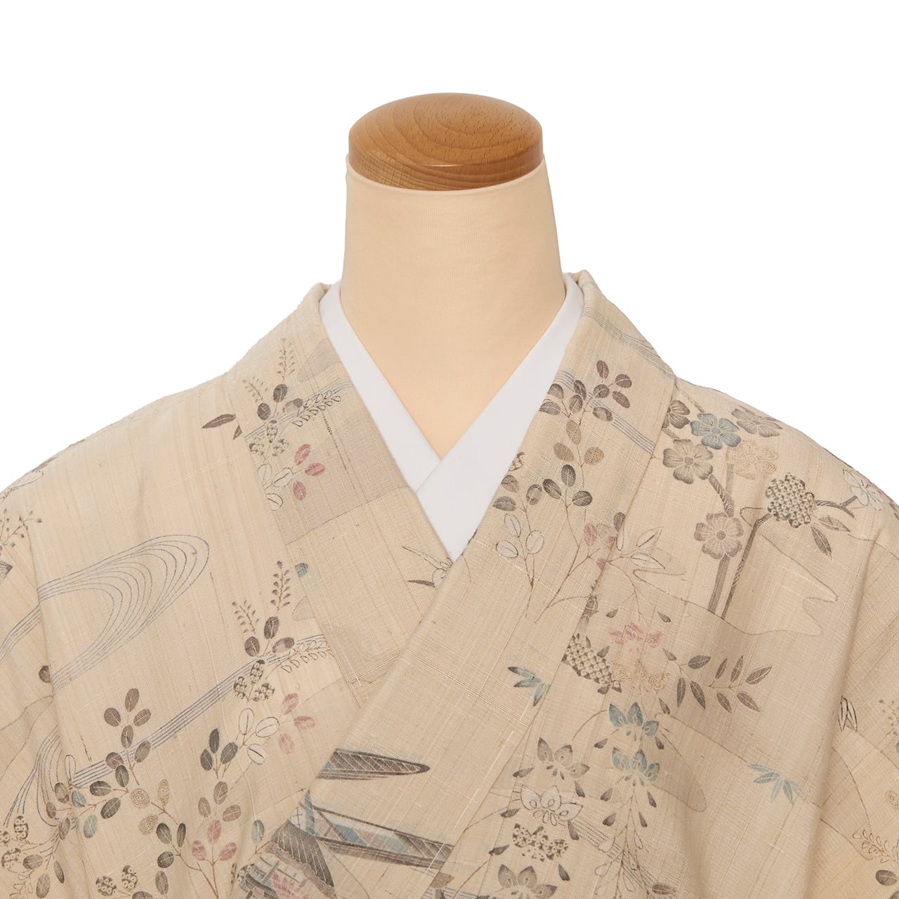 (最終市) No.3016 未使用シリーズ正絹生紬茶屋辻訪問着　超美品 しょうざん 茶屋辻模様 総柄生紬訪問着【未着用品】 | かわの屋