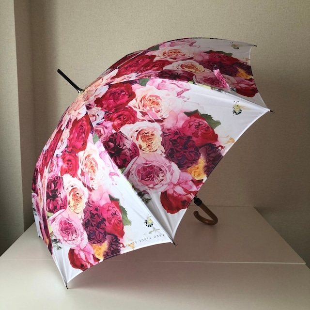 【受注生産】和バラと青い蜂雨傘 - umbrella