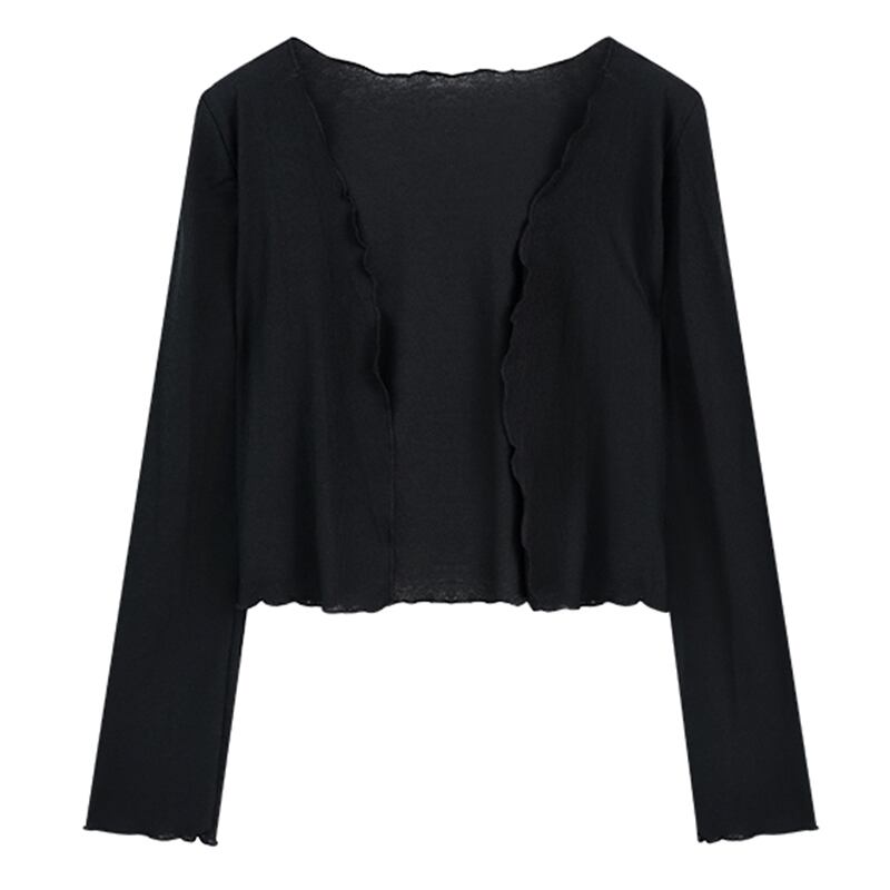 オータムトップス Vネックセーター レディースブラックカーディガンジャケット ショート ロング 秋物 シルク 1号婦人94823935884