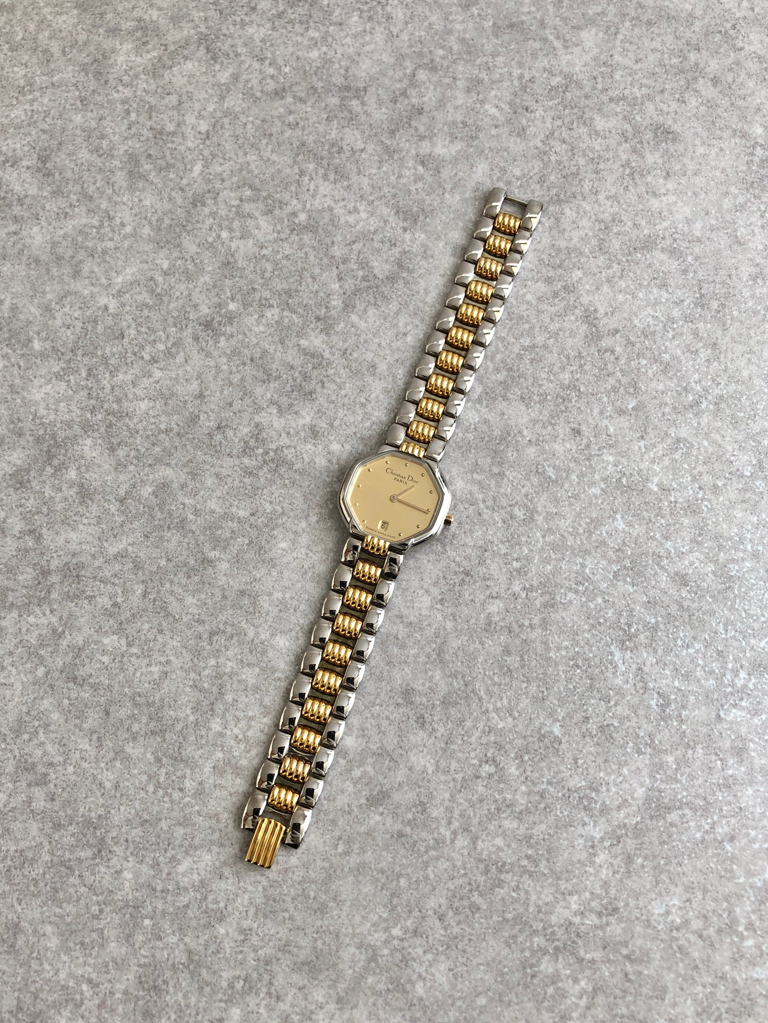 Christian Dior クリスチャン ディオール オクタゴン 腕時計 シルバー