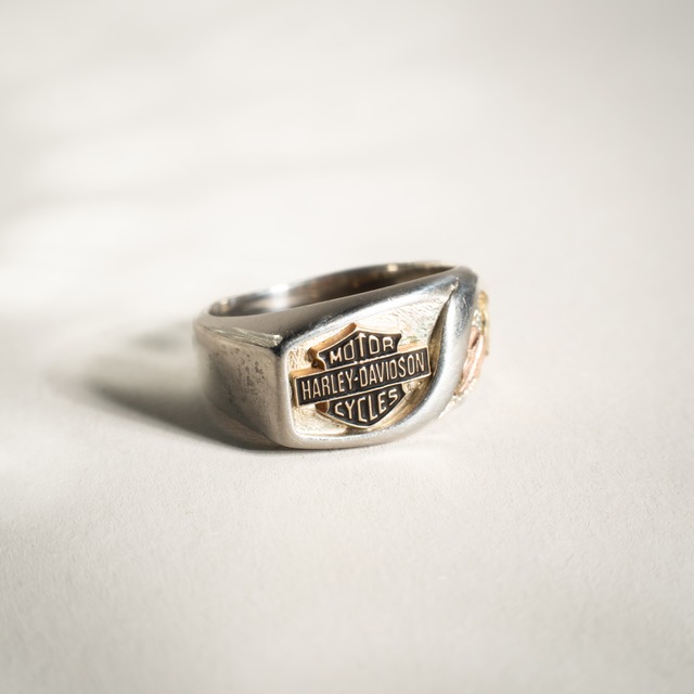 Official Harley Davidson Vintage Silver & Gold Asymmetry Ring