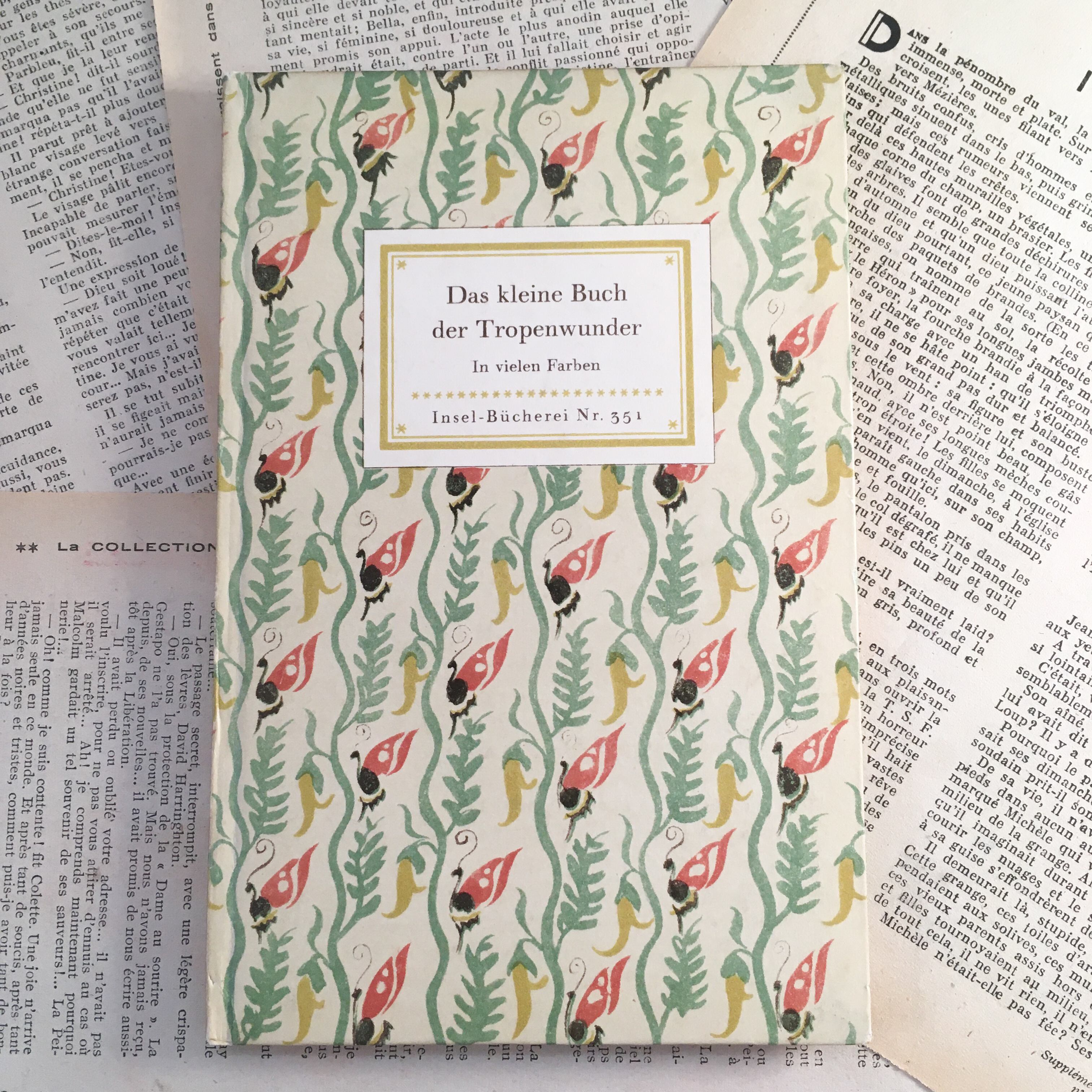 インゼル文庫 351番 熱帯植物の図鑑 ドイツ 古書 欧州アンティーク雑貨 べるりんのーと