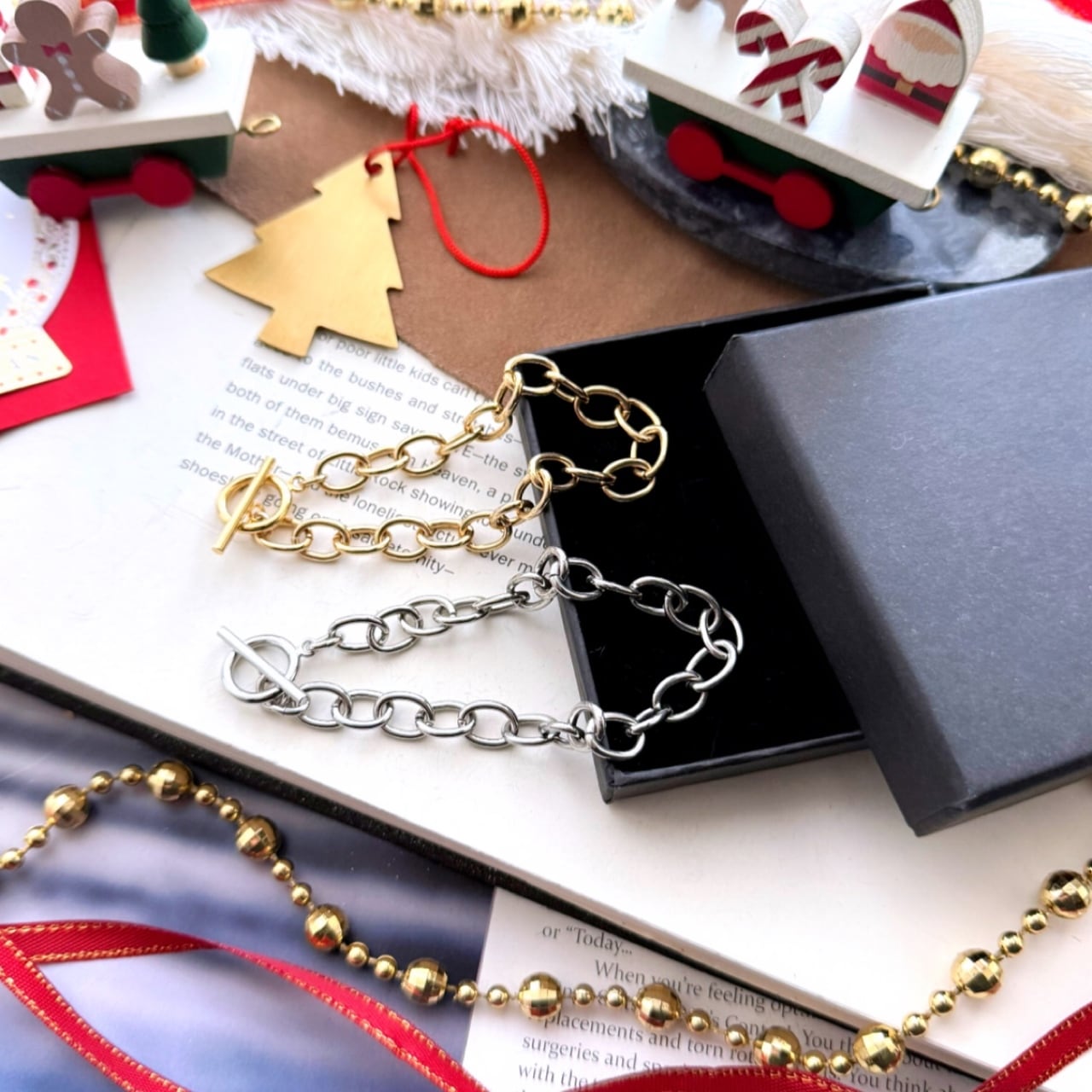 Sharp Chain Bracelet 【GOLD】 | Akto