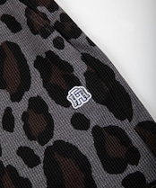 【#Re:room】LEOPARD PRINT WAFFLE SHORTS［REP215］