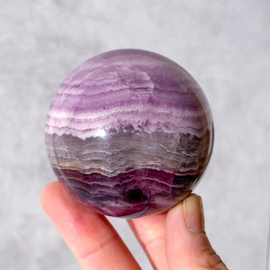 パープルシルキーフローライト スフィア * Fluorite * 天然石