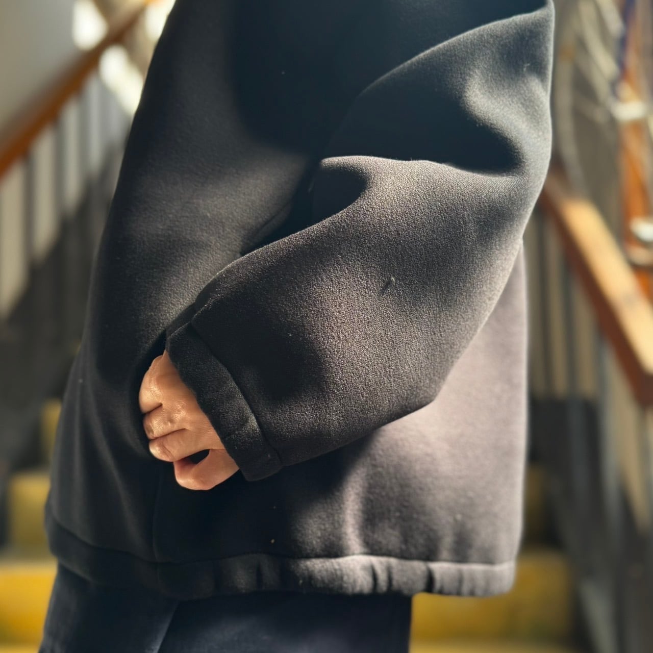 prit - ダンボールニット フードジャケット（ブラック） | clever elephant