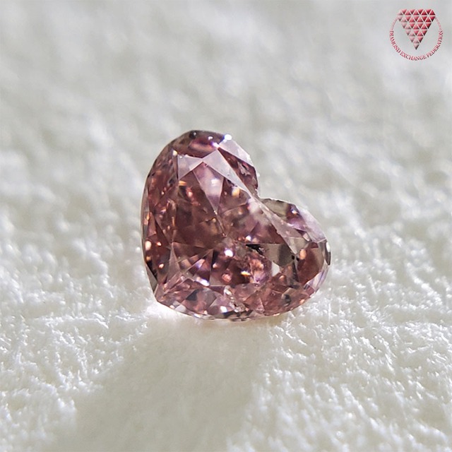0.034 ct Fancy Intense Pink SI2 AGT 天然 ピンク ダイヤモンド ハート シェイプ ルース