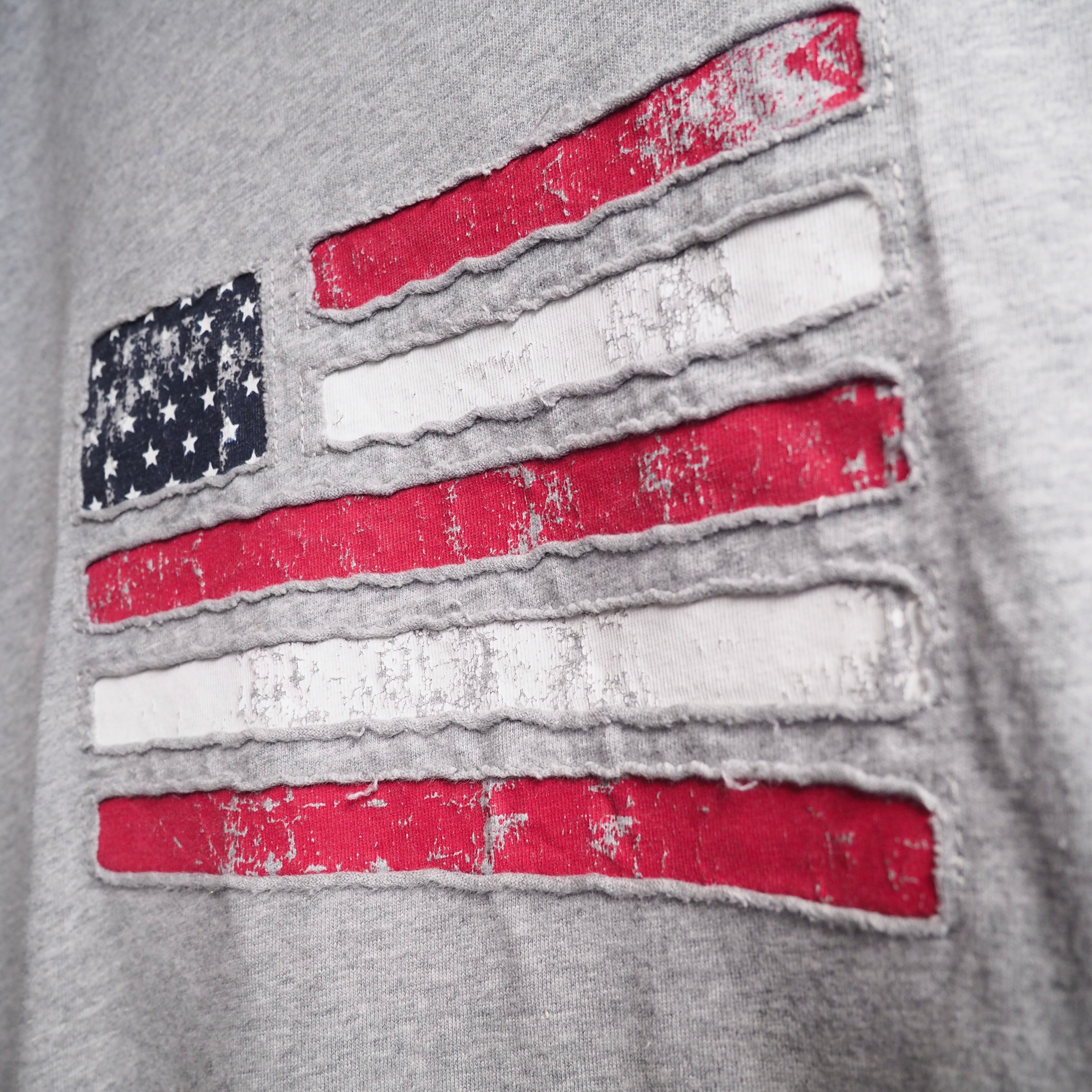 ” TOMMY HILFIGER ” American flag logo embroidery loose silhouette Tee