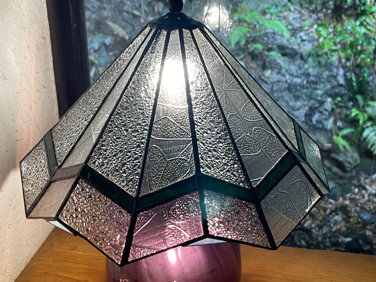 限定品】フレアon 硝子ベース（ステンドグラスのテーブルランプ