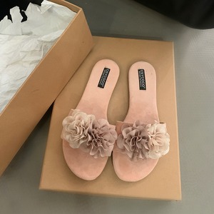 french style floral flat slide sandals(3color）＜s3162＞