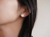【 WAVE 】shell ROSE pierce (small)