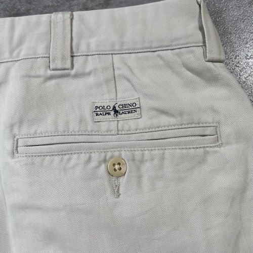 90s Ralph Lauren USA生地メキシコ製 36/36 ホワイトチノ 詳細写真13