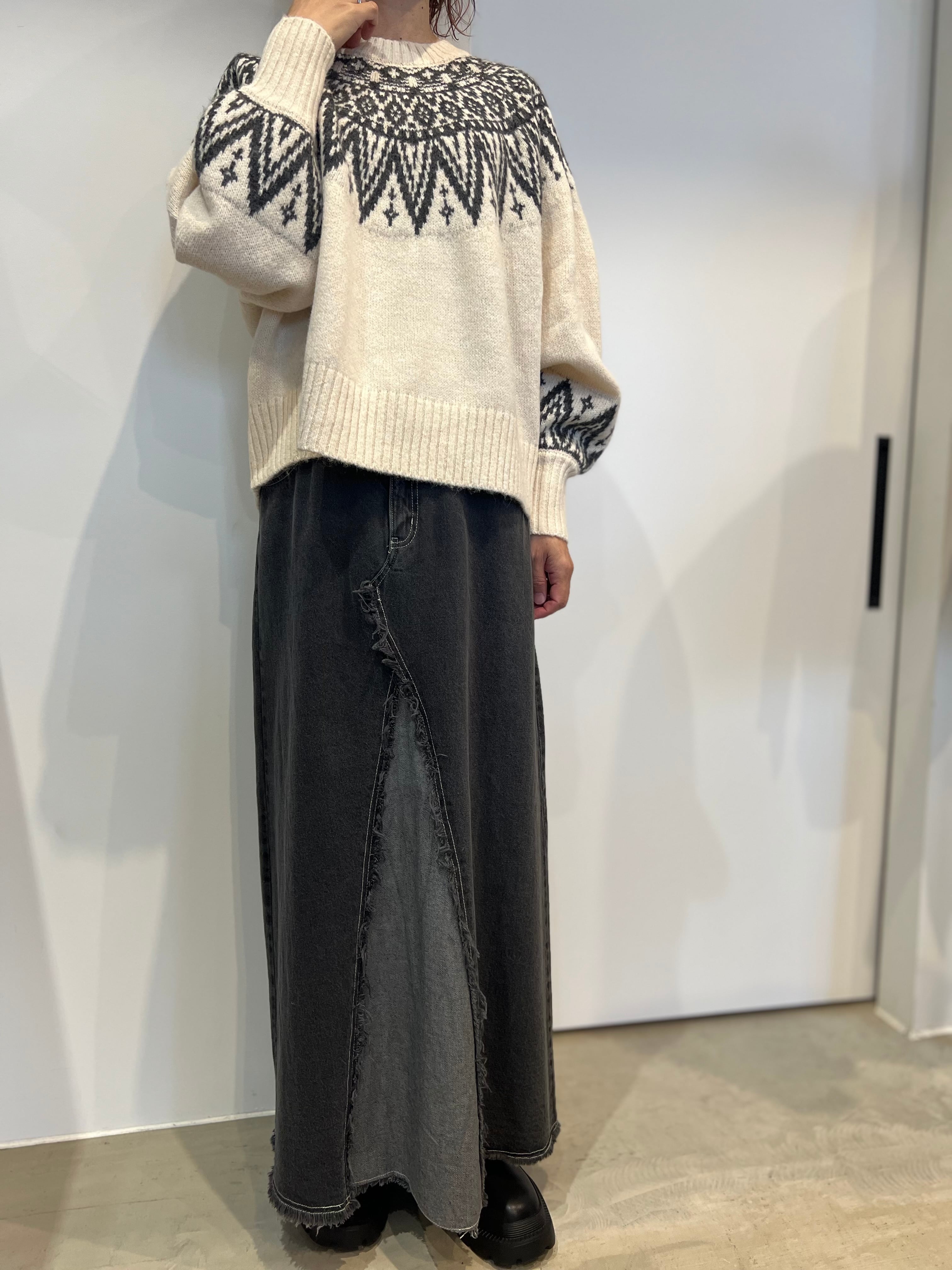 【SELECT】フェアアイル柄プルオーバー 39-0423