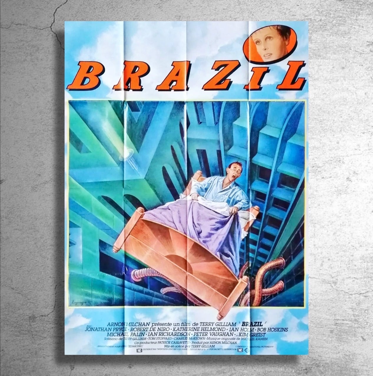 【人気品/1枚のみ入荷】テリー・ギリアム監督映画『未来世紀ブラジル』フランス上映時の告知ポスター