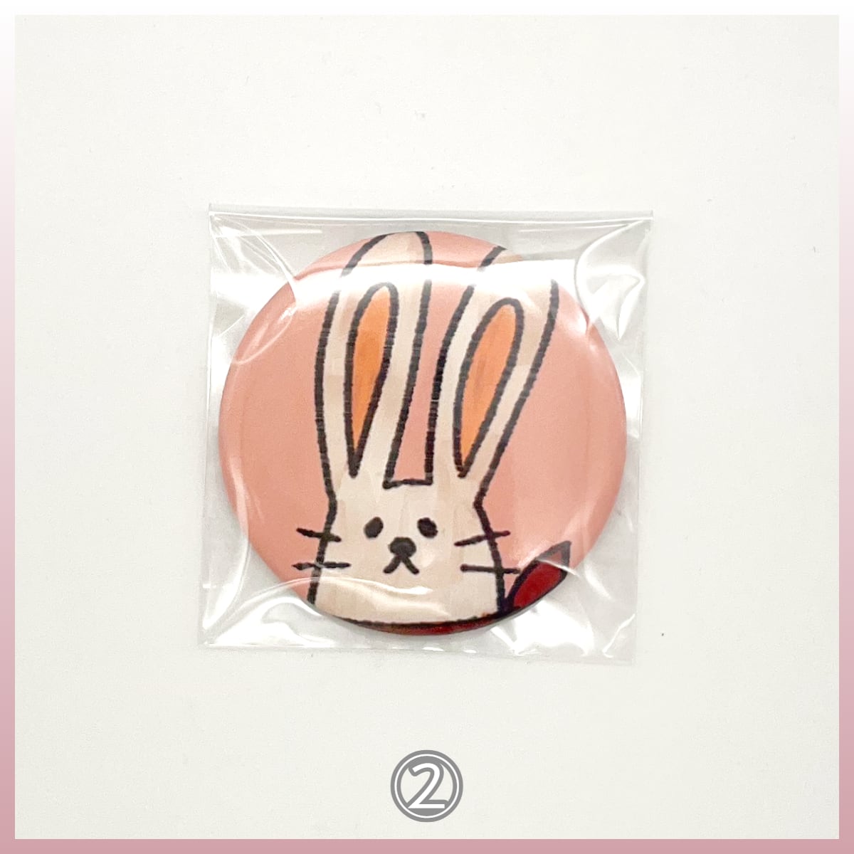 りりぽっち 缶バッチ うさぎ | うさぎセレクトショップ森音