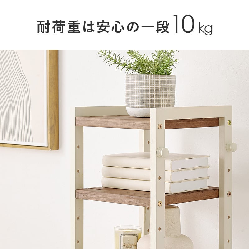 【組立式】シューズラック オープンタイプ 約10足収納 可動棚9段 フック付き インテリア 2色展開 幅28cm