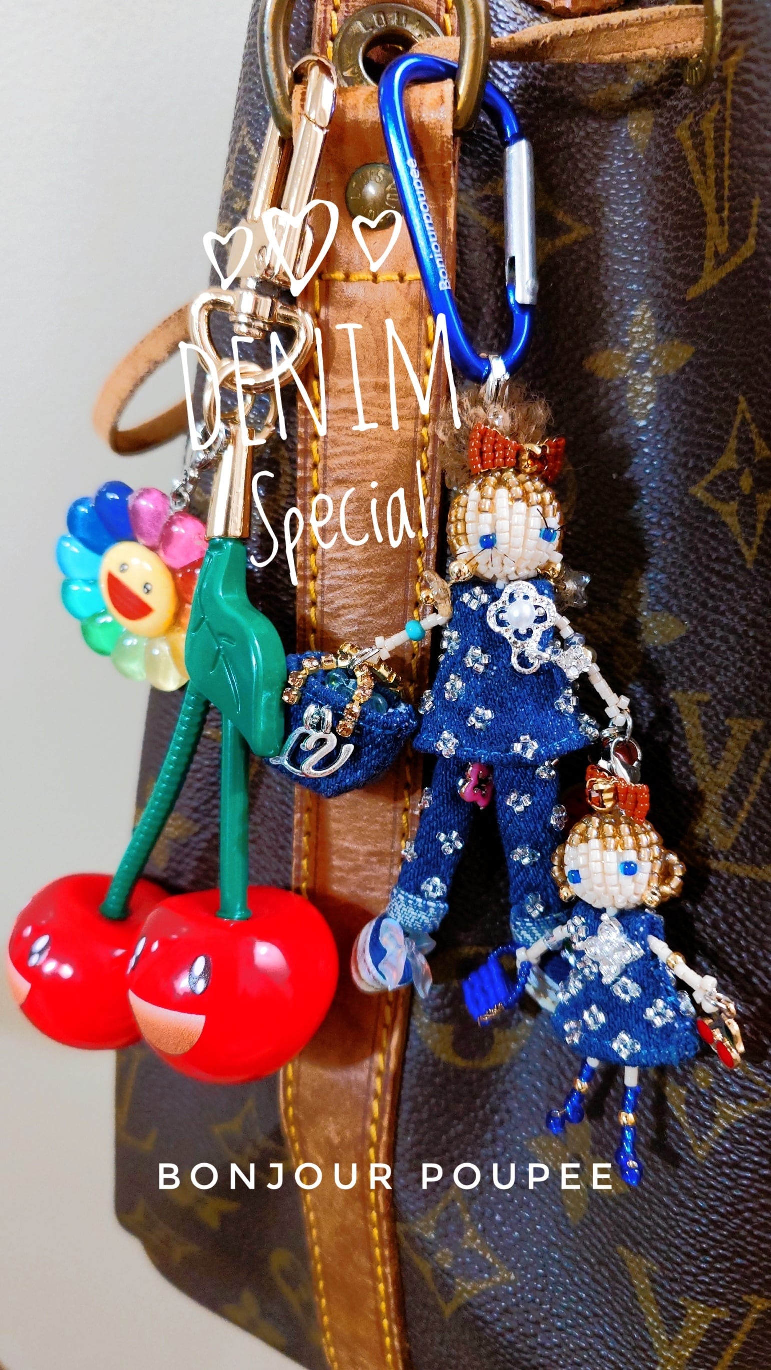 ✨親子のデラックスラベンダーちゃんチェーンBAGチャーム&アイス