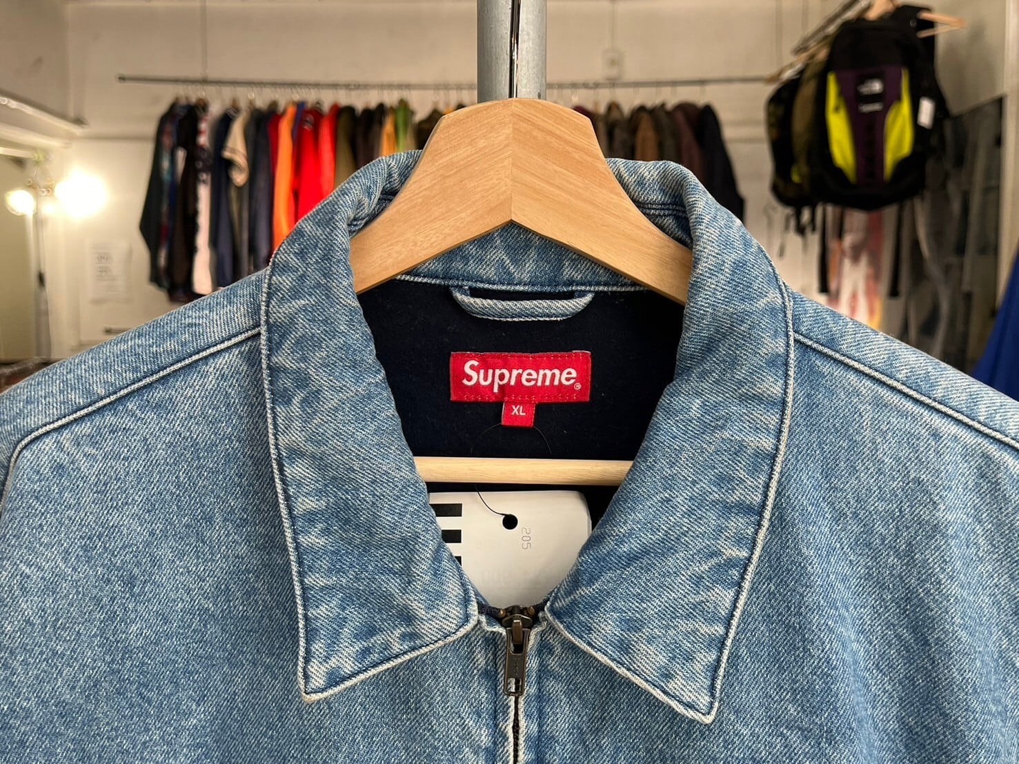 Supreme DENIM HARRINGTON JACKET BLUE XL 09234 | BRAND BUYERS OSAKA 