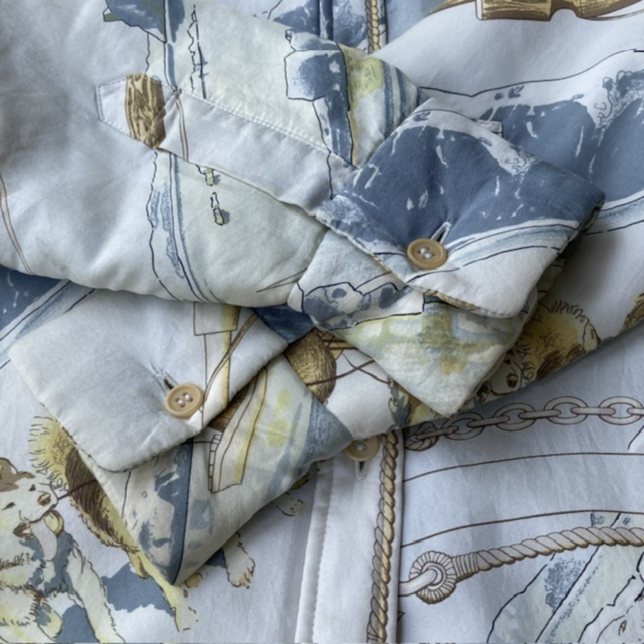 HERMES シルクパファー シャツジャケット マルジェラ期 画像7