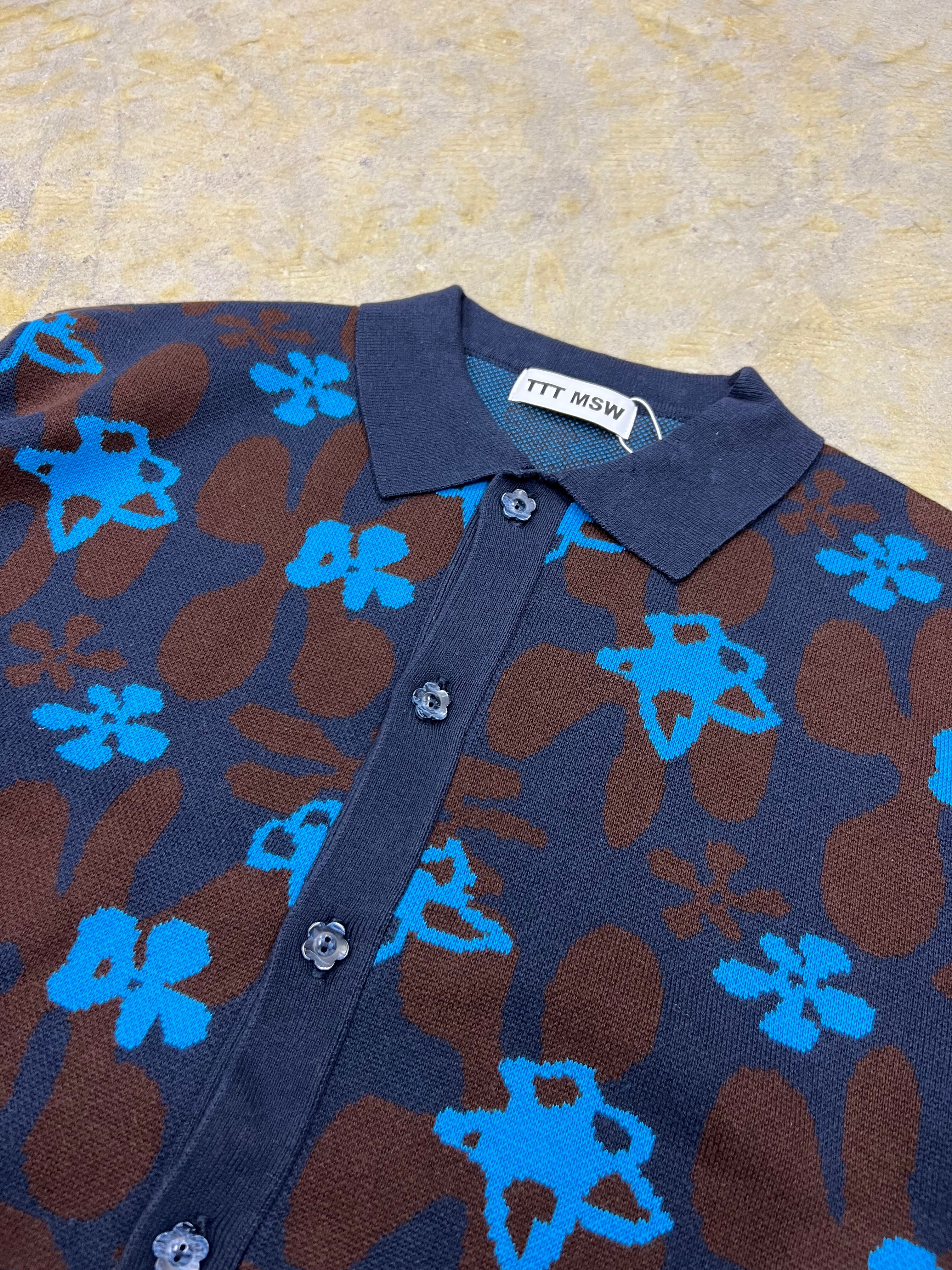 TTT MSW FLOWER camo knit polo