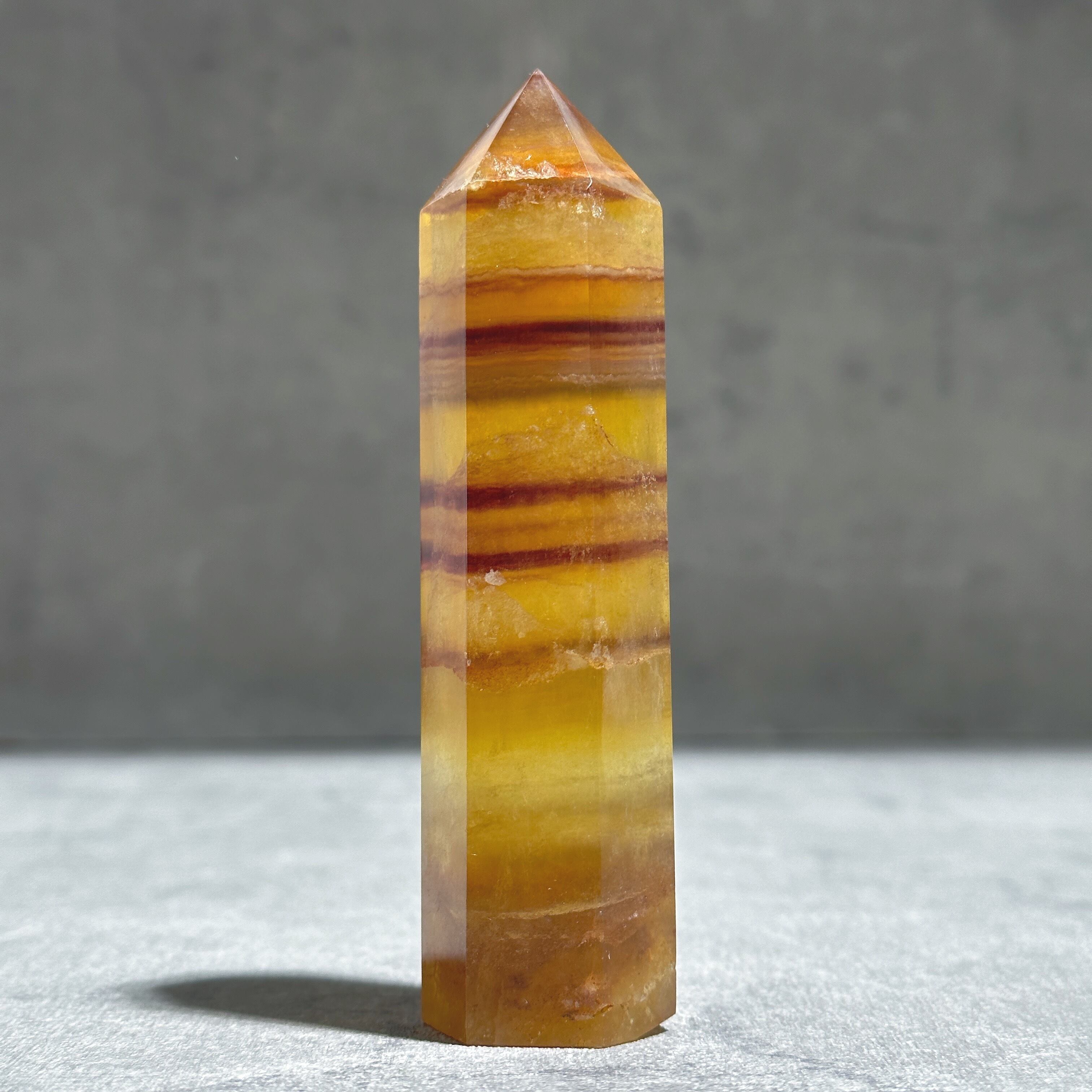 イエローフローライト タワー型 03◇ Yellow Fluorite ◇天然石・鉱物