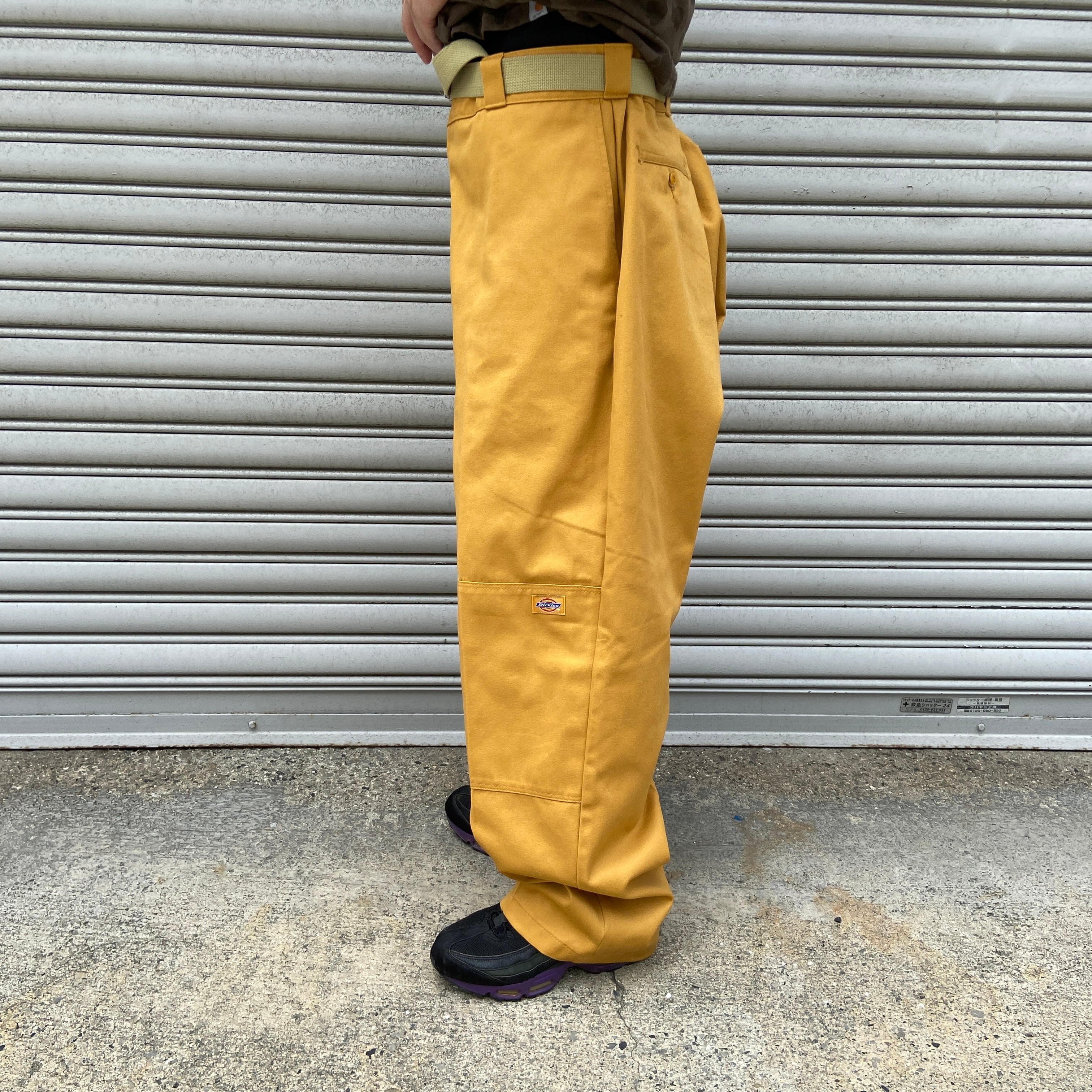 90s Dickies ダブルニーワークパンツ W40L32 マスタード | 古着屋 Uan