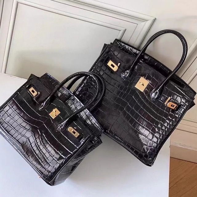 Crocodile Double Handle Bag(6color)　　V2551