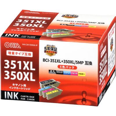 オーム電機 キヤノン互換 BCI-351XL+350XL/5MP 顔料ブラック+染料4色 01... -レディースファッション通販サイト-送料無料  DE SHOW