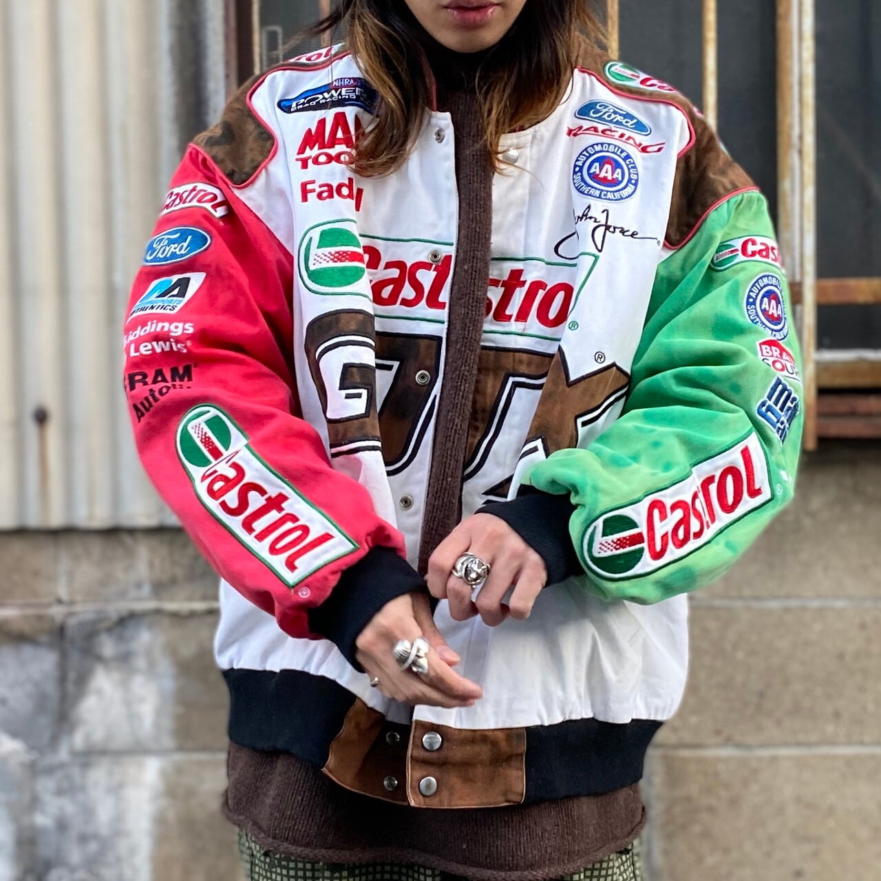 JH DESIGN ジェフハミルトン Castrol GTX 企業ロゴ 刺繍 レーシング 