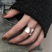 Silver wavymode ring　000624