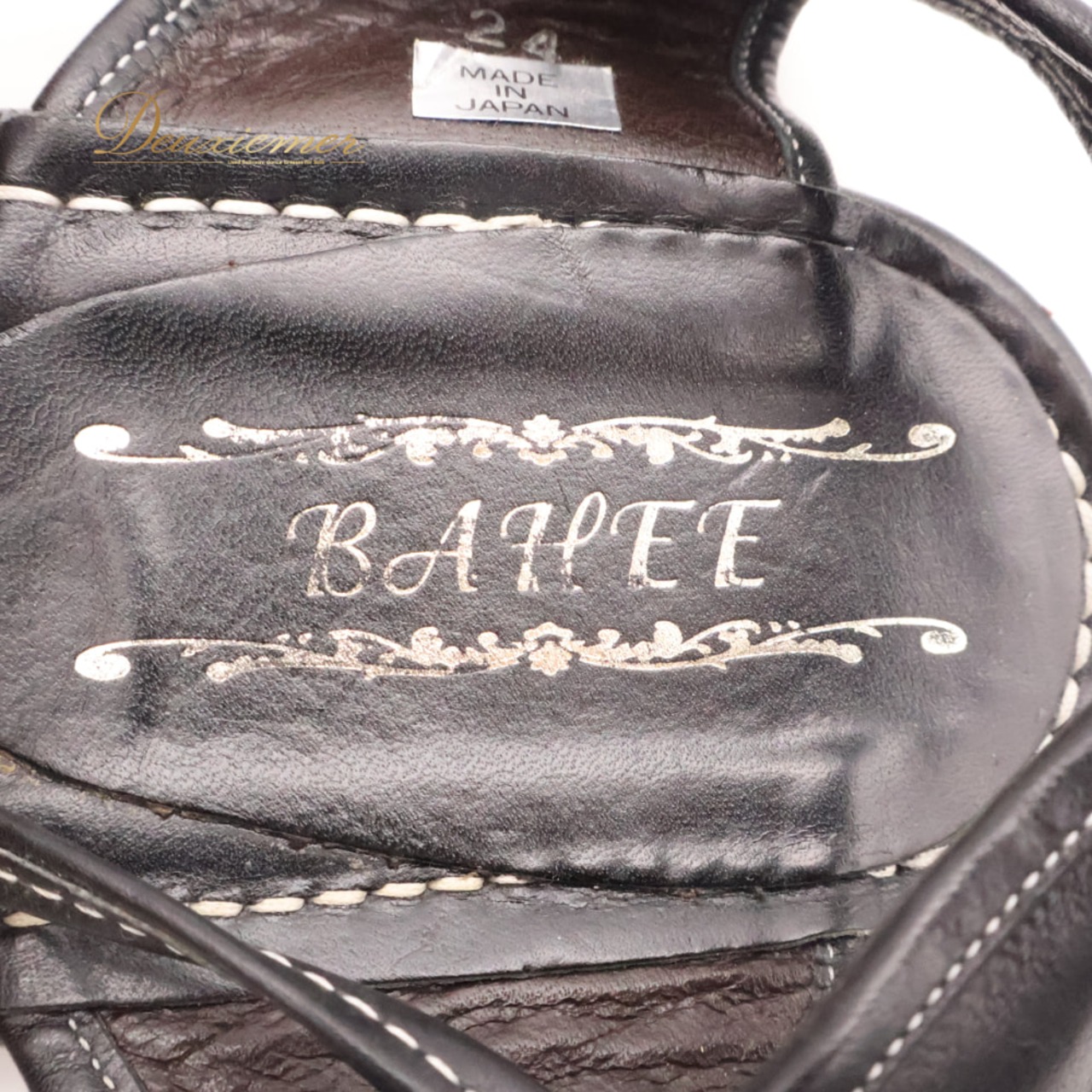 ベリーダンス 衣装 BAHEE 24 靴 ステージシューズ ダンスシューズ ブラック系 黒 編み上げ サンダル シューズ 無地 シンプル 真っ黒 ダンス衣装 靴 くつ 練習 レッスン 舞台 発表会 イベント ダンス ステージ 日本製
