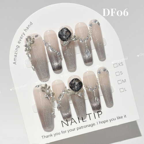 DF06　ネイルチップ　サイズXS/S/M/L  Lサイズあり