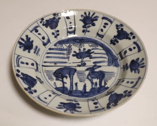 古染付芙蓉手樹下鹿図七寸皿 5客 | 賢祥堂 うつわ店 古染付芙蓉手樹下鹿図七寸皿 5客 | 賢祥堂 うつわ店