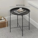 サイドテーブル 円形テーブル 折りたたみ コーヒーサイドテーブル デスク家具 レイ メタルサイドテーブル ソファテーブル 小型 円形