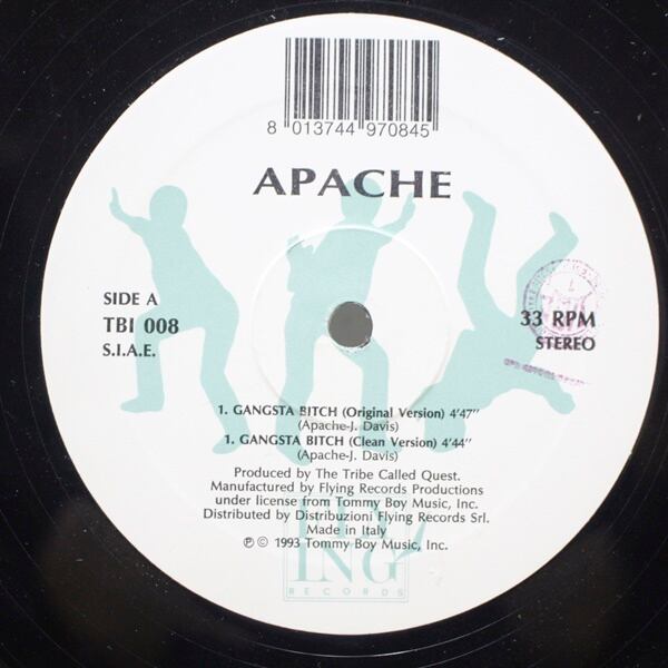Apache / Gangsta Bitch / Apache Ain't Shit [TBI 008] - 画像1