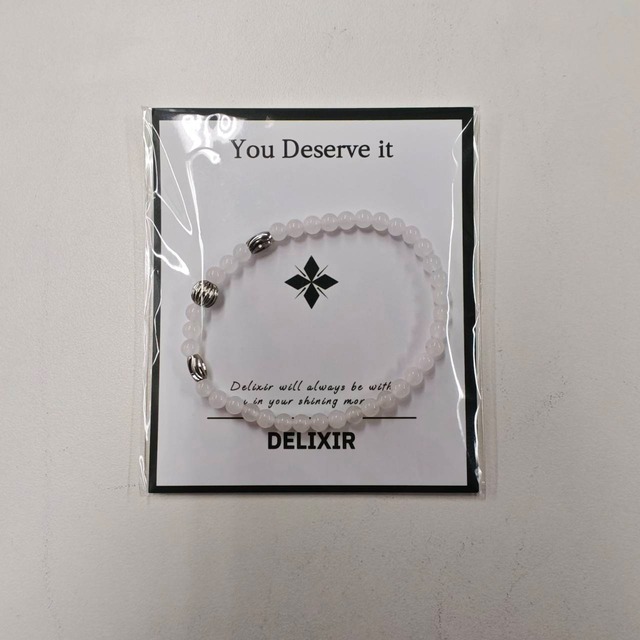 Delixir Thin Onxy Sodalite Bracelet ホワイト