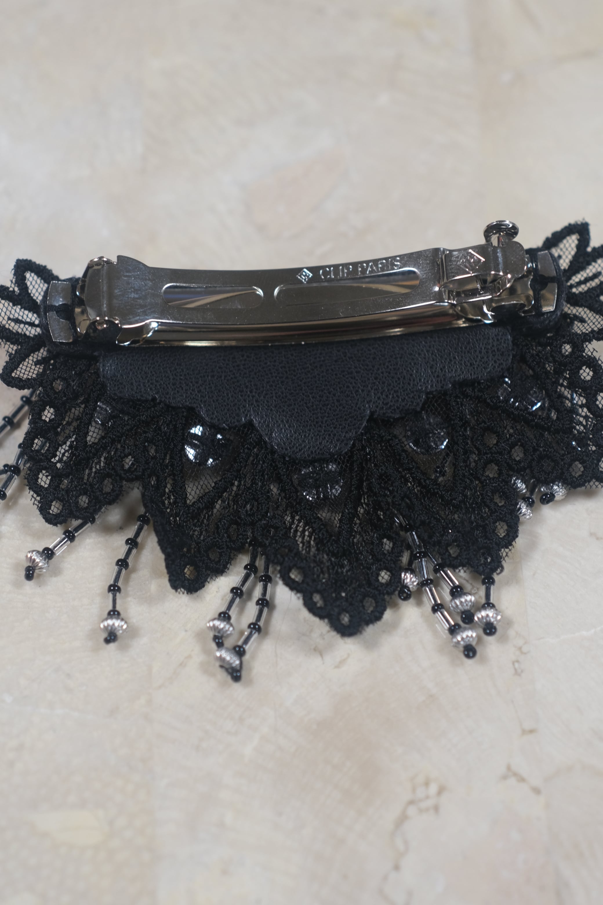 Tanaka Daisuke】Snow bijou barrette - black - | loop