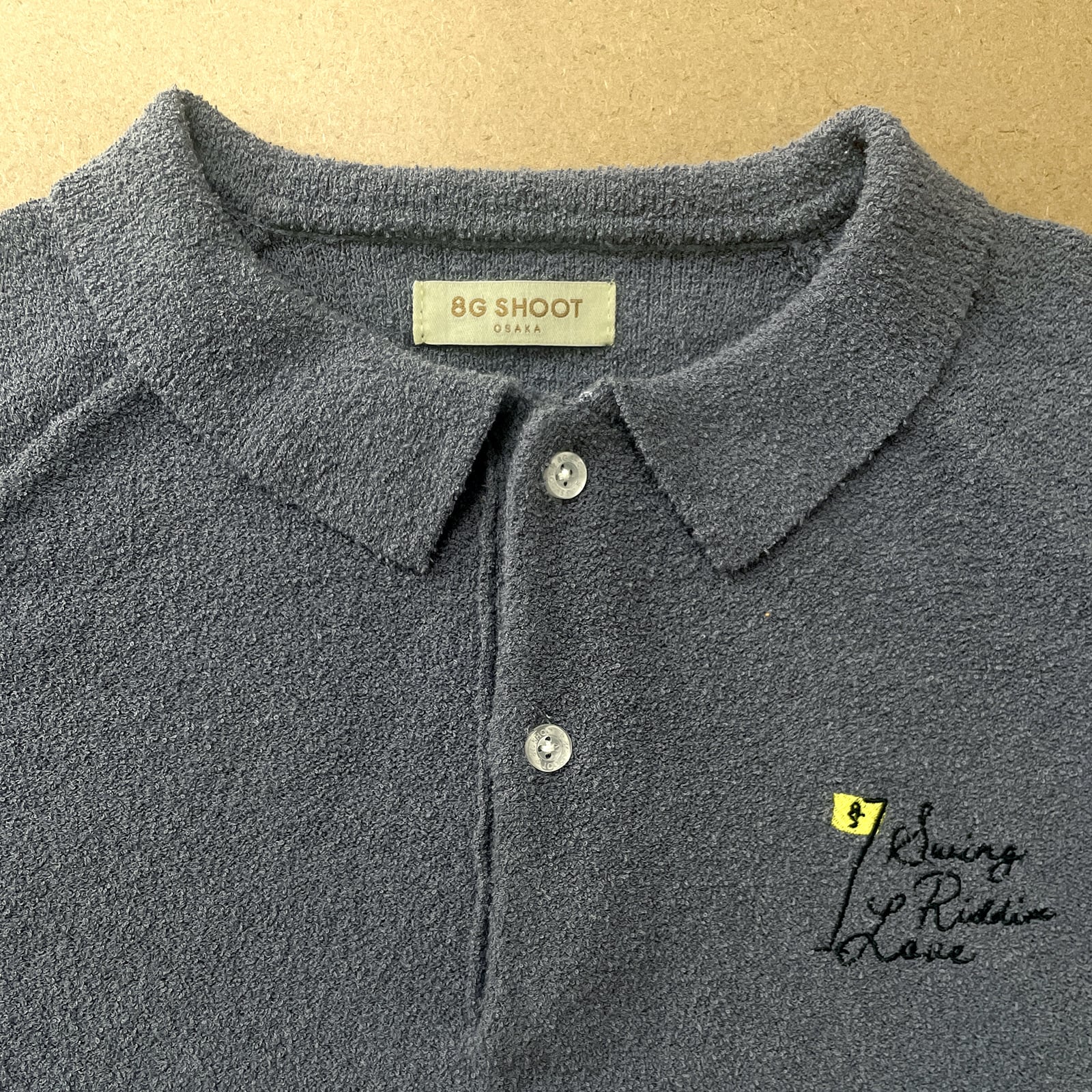 SUPER SOFT PILE KNIT POLO SHIRT -BLUE GRAY- | 8G SHOOT WEBSTORE